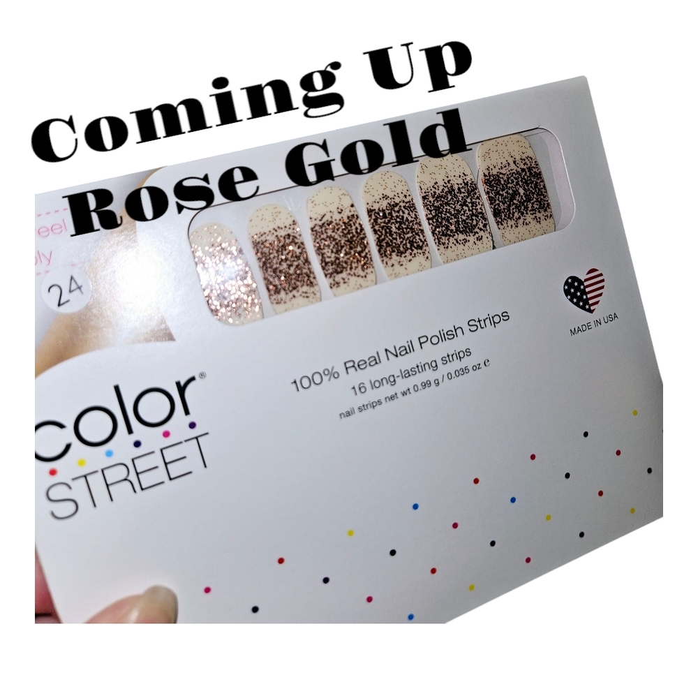 NWT Coming Up Rose Gold retiColor Street GoNails with Metallic Sheen